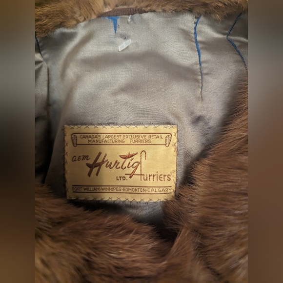 Vintage fur coat sz M/L - Picture 3 of 4